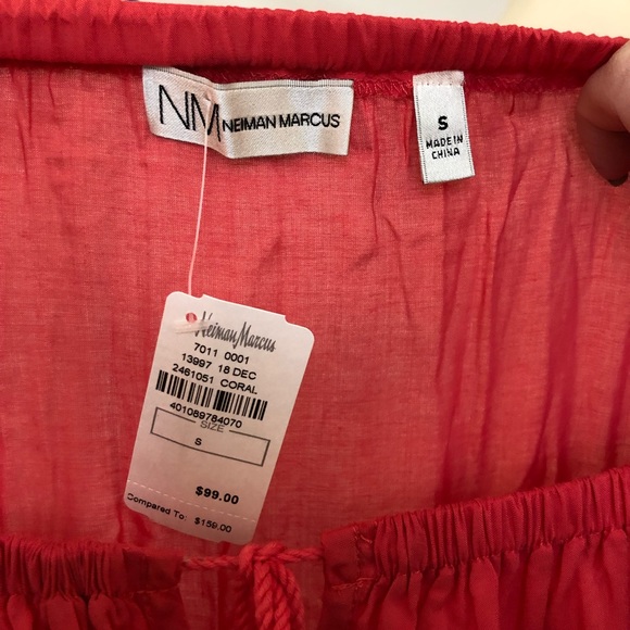 NWT Neiman Marcus Off The Shoulder Peasant Blouse - Picture 6 of 6